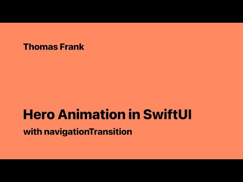 Hero Animation in SwiftUI with navigationTransition