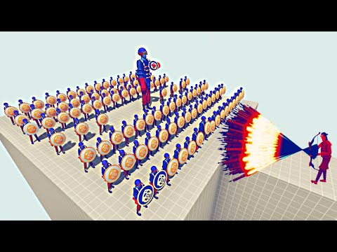 100x CAPTAIN AMERICA + GIANT vs EVERY GOD - Totally Accurate Battle Simulator TABS