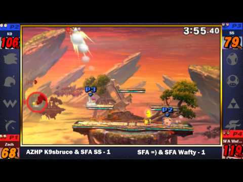 Smash 4 Doubles AZHP K9sbruve & SS vs SFA Smiley and Wafty