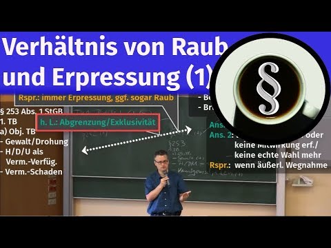 Verhältnis von Raub und Erpressung (Teil 1)