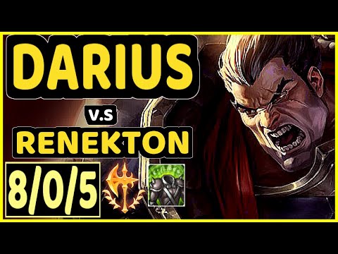 LEP (DARIUS) vs RENEKTON - 8/0/5 KDA TOP GAMEPLAY - BR Ranked MASTER