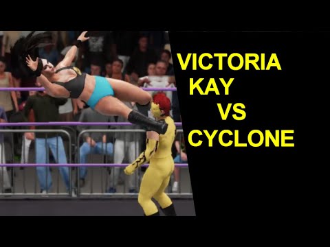 GLOW 1985 Victoria Kay vs Cyclone - Mixed Match
