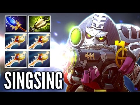 Nuclear Sniper Scepter and 4 Divine Rapiers by SingSing Fun Pub 7.00 Gameplay Dota 2