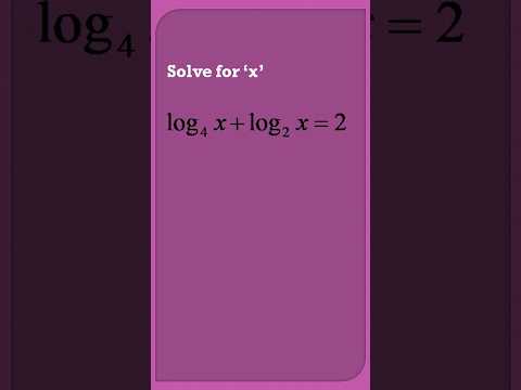 Solving a Logarithmic Equation with different Bases