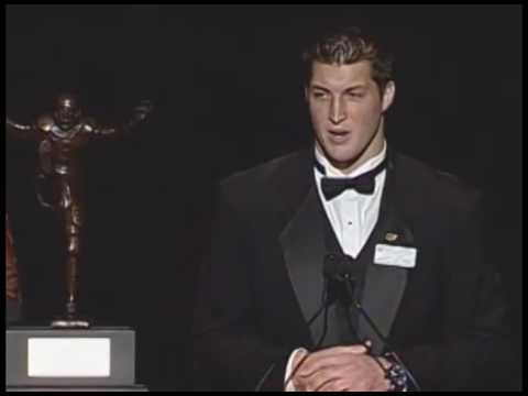 William V. Campbell Trophy Winner Tim Tebow Thanks Those Who Went Before Him