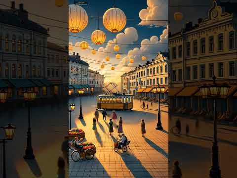 "Уют и история: прогулка по центральной площади провинциального городка"