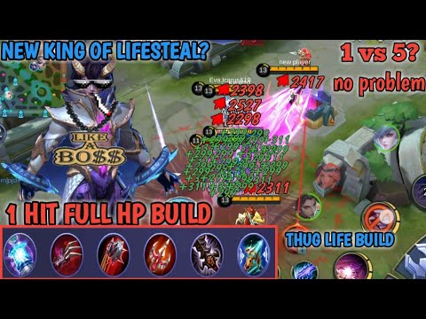 1 HIT FULL HP BUILD | DYRROTH NEW LIFESTEAL KING? | MOBILE LEGENDS TV