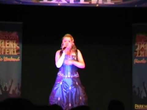 Gemma Macleod singing at National Finals