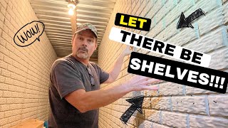 How to Build Shelves on Concrete Walls With Tapcon Concrete Screws and a Hammer Drill! DIY Project!!