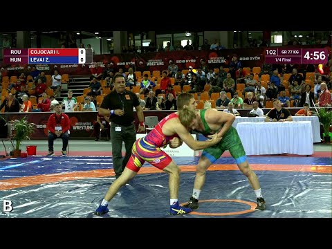 1/4 GR - 77 kg: I. COJOCARI (ROU) v. Z. LEVAI (HUN)