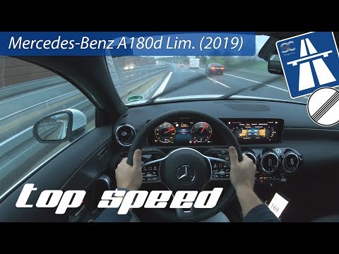 Mercedes-Benz A180d Limousine (2019) - Autobahn Top Speed Drive