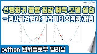 텐서플로우 딥러닝 강의 05-4 - 경사하강법 개념 및 선형회귀모델 수학적 정의 정리