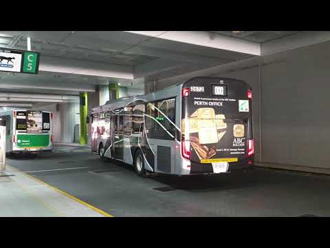 Transperth Volvo B8RLE (Volgren Optimus) TP2672 departs Elizabeth Quay Bus Station