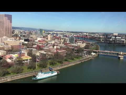 Helicopter flight over Portland
