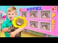 Oliver Takes Care Of The Animals At The Pet Hotel