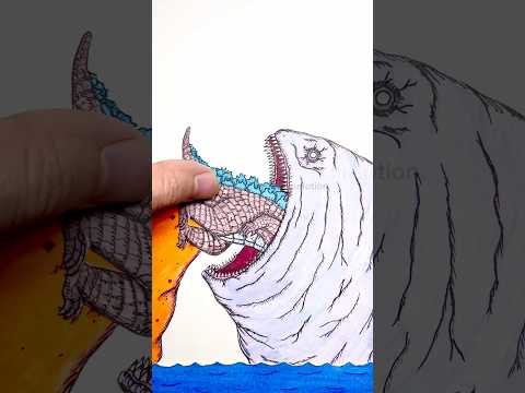 The best laugh 1 | Jax, Shark king, King Kong, Godzilla, Bloop #drawing #stopmotion #godzilla