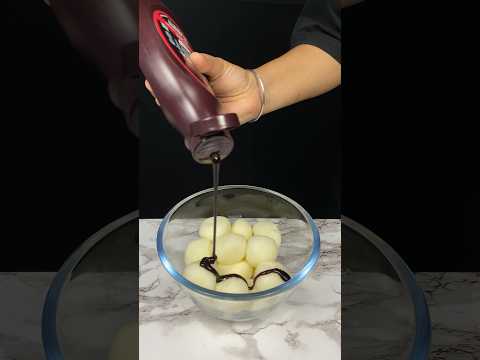 Lets try Rasgulla with Hershey’s Chocolate Syrup ASMR #shorts #asmr #food #rasgulla #cooking