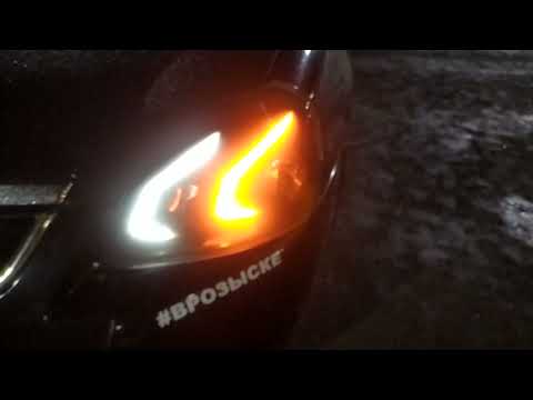 'AMG' фары приора с бегущим поворотником