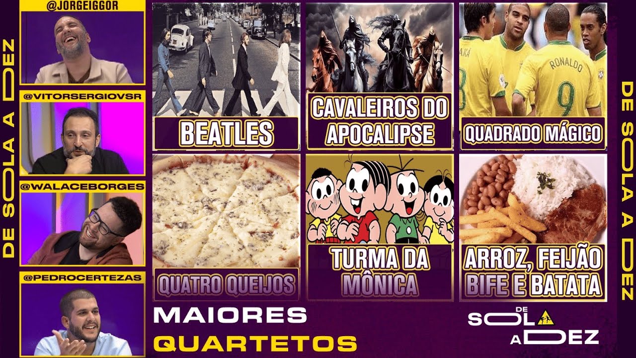 QUAL É O MAIOR QUARTETO DA HISTÓRIA? CRAVAMOS! DE SOLA A DEZ