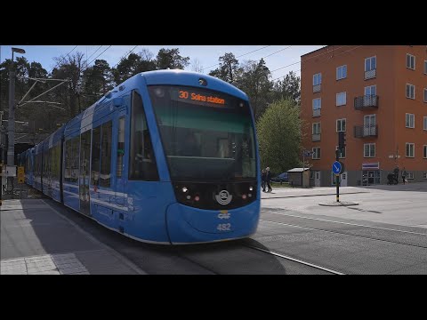 Sweden, Stockholm, tram ride from Alvik to Sundbybergs centrum