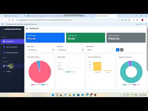 Admin & User Finance Dashboard using Google Sheets & Apps Script | D2