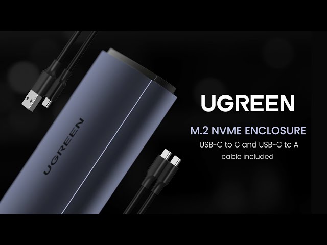 Ugreen M.2 NVMe/M.2 SATA SSD Enclosure 10Gbps