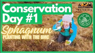 Conservation Day #1 in return for the Arc of Attrition 50 - planting sphagnum moss with the BMC