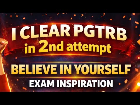 PGTRB I CLEAR IN 2ND ATTEMPT