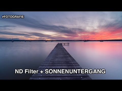 Fotografie mit ND Filter - Herrlicher Sonnenuntergang am See