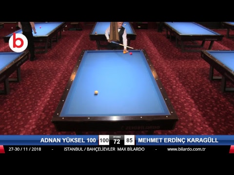 ADNAN YÜKSEL 100 & MEHMET ERDİNÇ KARAGÜLLÜ 50 Bilardo Maçı - 19. BİLARDOMAX LİGİ FİNALLERİ-1. Tur