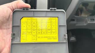 2011-2014 Hyundai Sonata Fuse Box Location