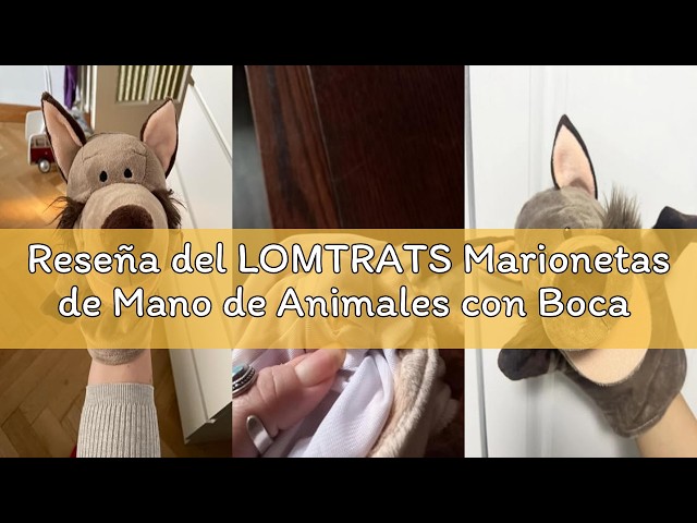 Vídeo relacionado con LOMTRATS Marionetas de Mano de Animales con Boca Abierta móvil para niños, Lobo, león, etc Contar Historias, enseñar, Preescolar, Regalos de cumpleaños