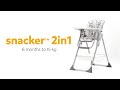 миниатюра 0 Видео о товаре Стульчик для кормления Joie Snacker 2 в 1, Pastel Forest (Лес)