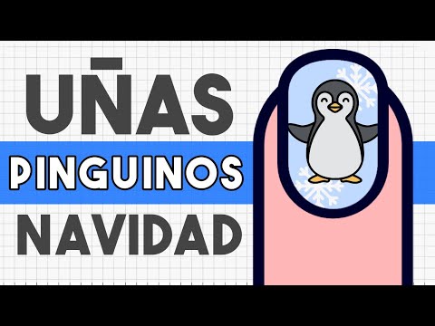 ¡EFECTO HIELO! · UÑAS PINGÜINOS DE NAVIDAD🎄