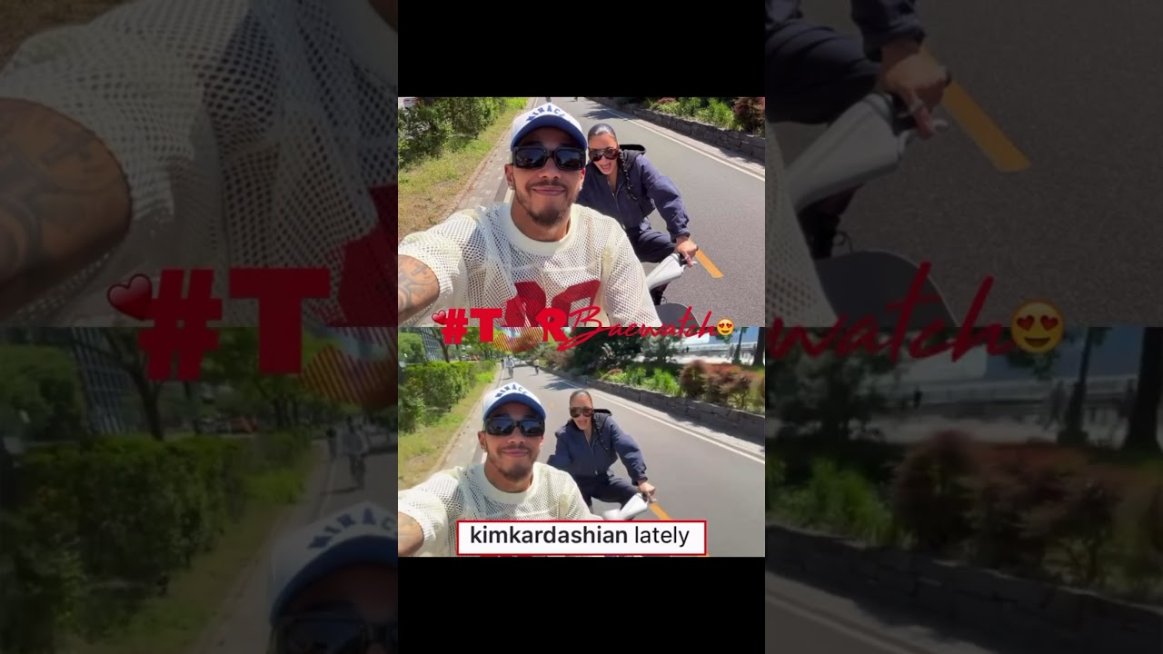 Kim Kardashian STRUGGLES while biking with Lewis Hamilton 😂