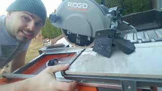 How to Cut Tiles with Wet Saw -v7" Rigid Wet Tile Saw for Granite, Ceramic Tiles, Porcelain, Stones