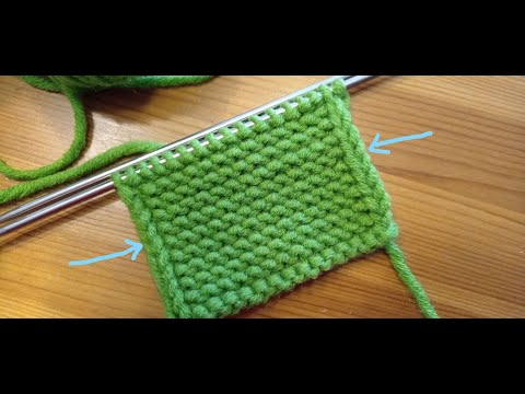 Learn how to knit a 2-stitch edge. For beginners.