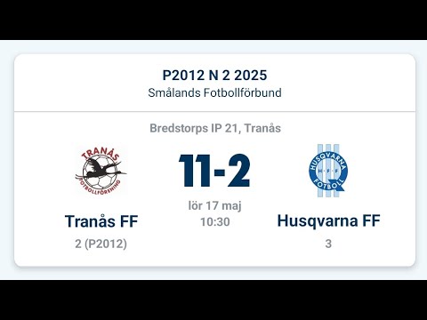 (Official Highlights) Tranås FF P12 11 - 2 Husqvarna FF P12 Bra spel!🔴⚫️