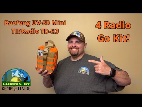 Emergency Go Kit with 4 Dual Band Ham Radios | DIY Kits for Baofeng UV-5R Mini & TIDRadio TD-H3