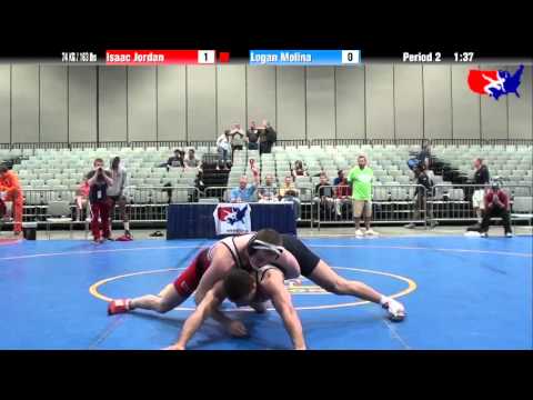 Isaac Jordan vs. Logan Molina at 2013 Junior Nationals - FILA - FS
