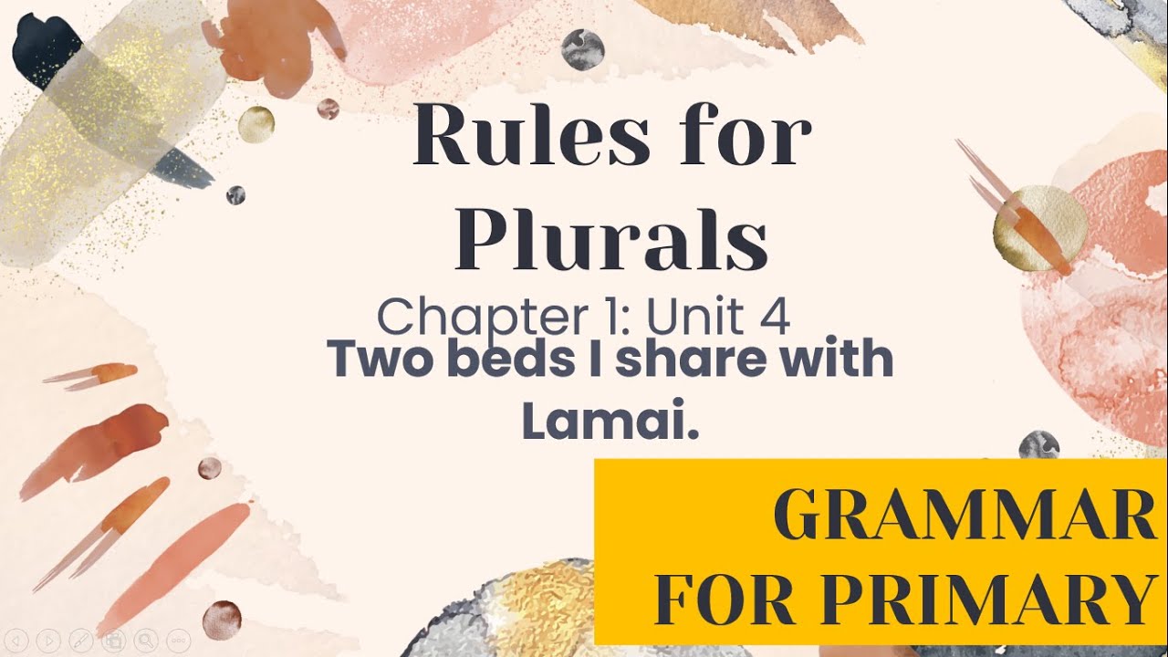 Unit 4 - Grammar (Rules for Plural Nouns ) ประถมศึกษาปีที่ 4