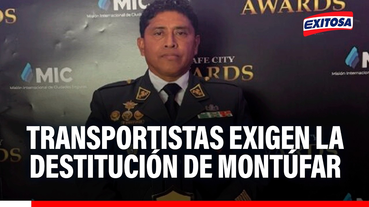 🔴🔵 Transportistas exigen salida del coronel PNP Montúfar tras detención de chofer durante protesta