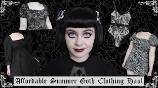 AFFORDABLE SUMMER GOTHIC CLOTHING HAUL - NEW LOOK - GOTH ALTERNATIVE DARK FLORAL FASHION