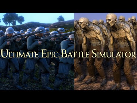 UEBS | 150 German Machine Guns VS 22K Zombies (No Commentary)