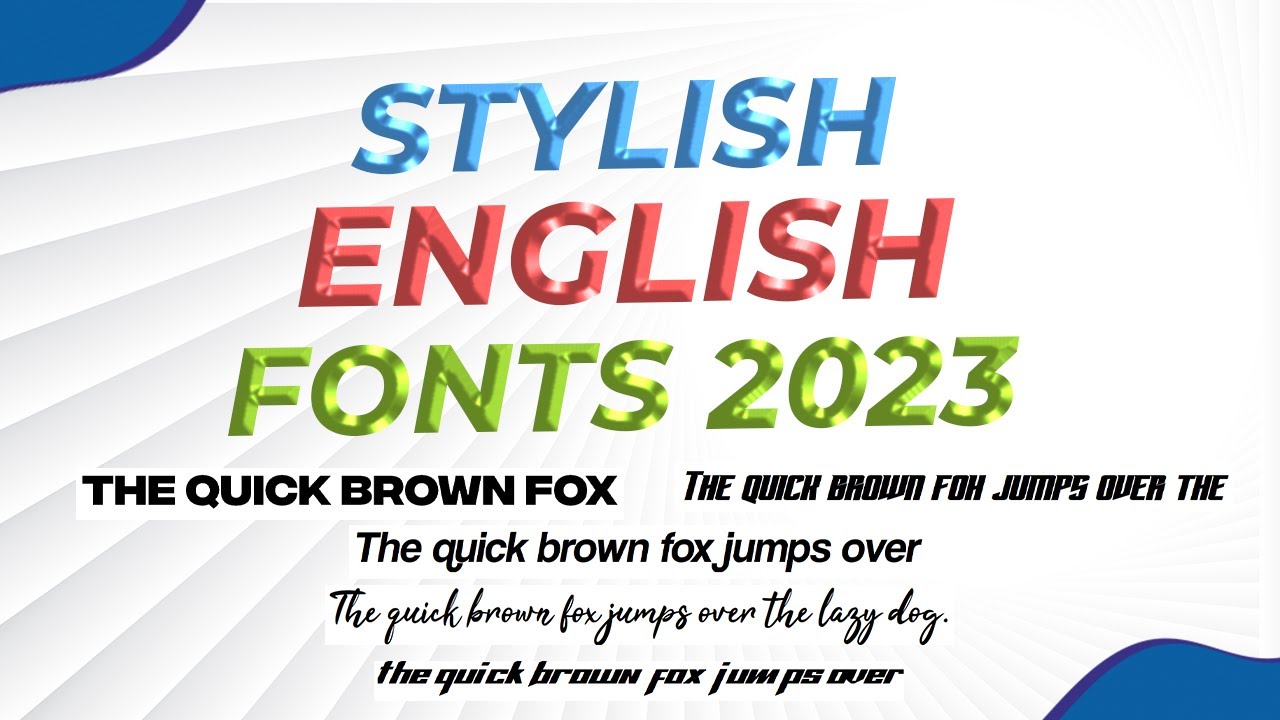 English Font Style Download || English Font Download 2023 || New English Font Style Download 2023