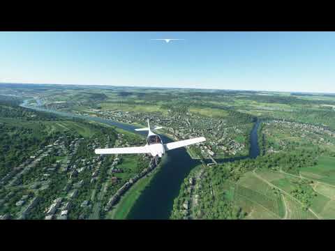 Flight Simulator - Following the Mosel (Moselle) [EP6]: Luxembourgian - German border