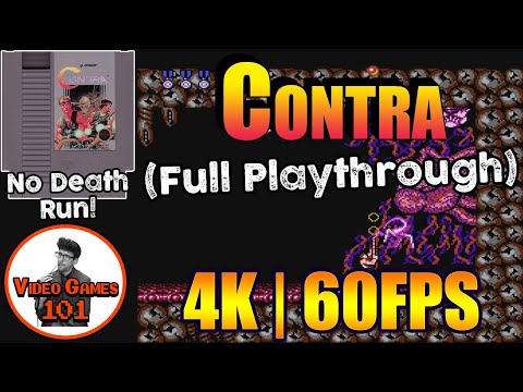 Contra Playthrough | No Death Playthrough | 4K 60FPS | Video Games 101