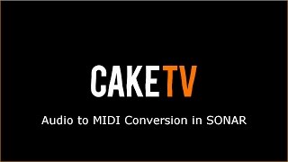 Audio to MIDI Conversion in SONAR