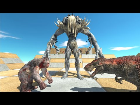 Cannivore Dinosaurs vs Mutant Primates vs Infernals - Animal Revolt Battle Simulator