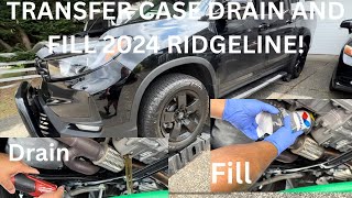 2024 Ridgeline 1st Time TRANSFER CASE DRAIN AND FILL @ 11k miles, Using Gear Oil! Easy DIY